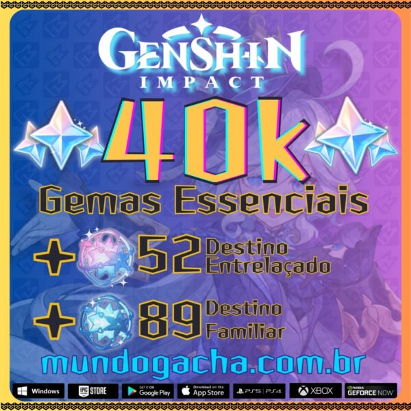 GENSHIN IMPACT Conta Reroll com 40k de Gemas + Tiros/Lumine
