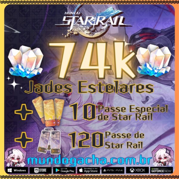 Honkai Star Rail Contas Reroll com 74K de Jades Estelares + tiros /Caelus